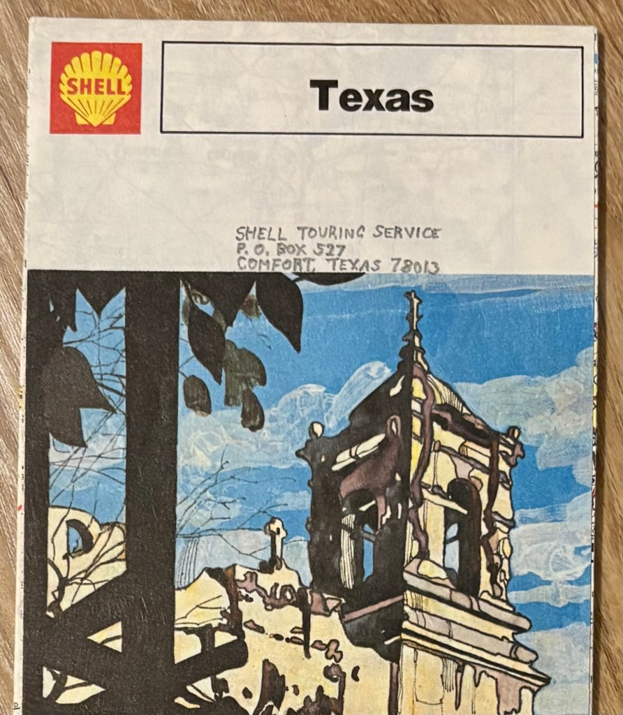 1973 Shell Touring Service Map of Texas